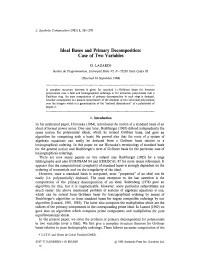 Ideal Bases and Primary Decomposition : Case of Two Variables