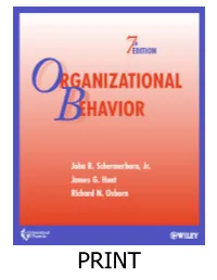 Organizational Behavior Seventh Edition