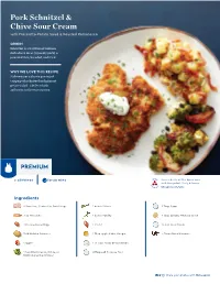 Pork Schnitzel & Chive Sour Cream