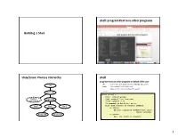 Program That Runs Other Programs Unix/Linux Process Hierarchy Shell