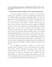 A Later Version of This Essay Appeared As 'Chris Blackwell and 'My Boy