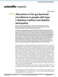 Alterations in the Gut Bacterial Microbiome in People with Type 2