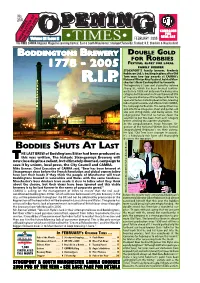 Boddingtons Bitter Had Been Produced As Ttthis Was Written