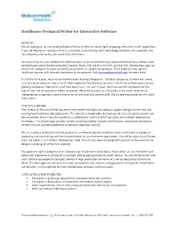 Healthcare Technical Writer for Interactive Software