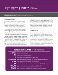 Innovation Campus by the Numbers