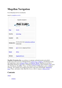 Magellan Navigation