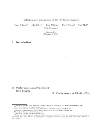 Performance Comparison of the AES Submissions