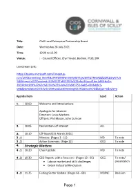 (Public Pack)Agenda Document for Cornwall and Isles of Scilly Local