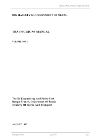 Traffic Signs Manual