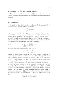 1. Geometry of the Unit Tangent Bundle