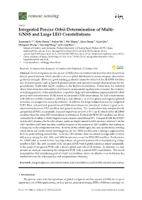Integrated Precise Orbit Determination of Multi- GNSS and Large LEO Constellations