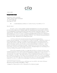 June 15, 2020 VIA ELECTRONIC FILING Ms. Marlene H. Dortch
