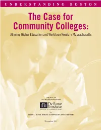 The Case for Community Colleges: Aligning Higher Education and Workforce Needs in Massachusetts