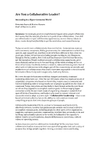 Are You a Collaborative Leader March 11 2011 Submitted