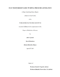 Electrohydrodynamic Pumping Pressure Generation