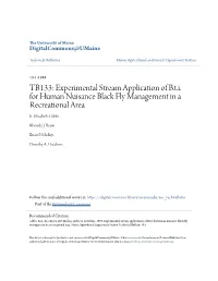 Experimental Stream Application of Bti for Human Nuisance Black Fly