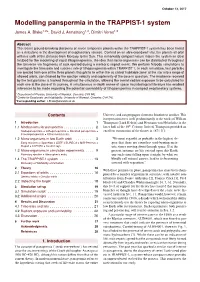 Modelling Panspermia in the TRAPPIST-1 System