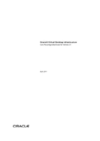 Oracle® Virtual Desktop Infrastructure Core Reconfigurationguide for Version 3.2