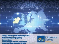 Ordnance Survey Ireland Oracle Openworld, September 21, 2016 Ordnance Survey Ireland Prime2 Spatial Data Re-Engineering
