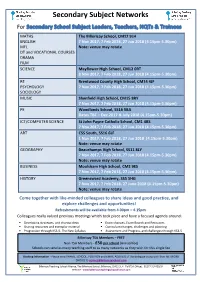 Secondary Subject Networks