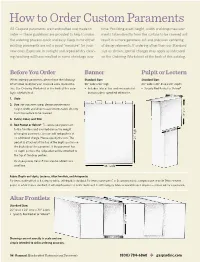 How to Order Custom Paraments All Gaspard Paraments Are Handcrafted and Made to Time