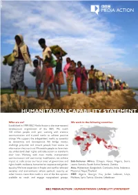 Humanitarian Capability Statement