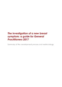 The Investigation of a New Breast Symptom: a Guide for General Practitioners 2017
