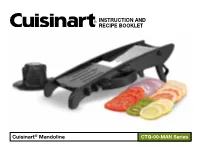 Instruction and Recipe Booklet