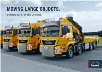 MOVING LARGE OBJECTS. Efficient MAN Crane Vehicles