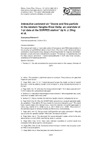 Ozone and Fine Particle in the Western Yangtze River Delta: an Overview Of