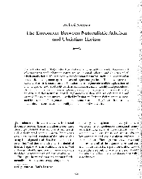 The Encounter Between Naturalistic Atheism and Christian Theism