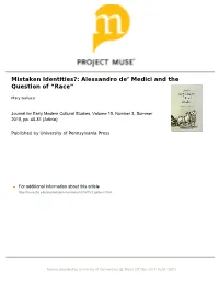 Alessandro Deʼ Medici and the Question Of