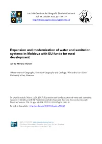 Expansion and Modernization of Water and Sanitation Systems in Moldova with EU Funds for Rural Development