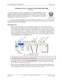 Graphing & Curve Analysis Using Kaleidagraph 4.5©