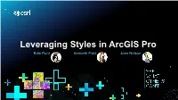 Leveraging Styles in Arcgis