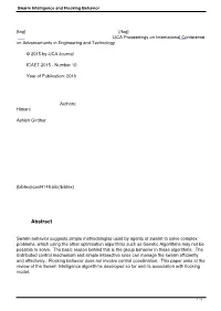 Swarm Intelligence and Flocking Behavior