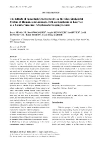 The Effects of Spaceflight Microgravity on the Musculoskeletal System Of