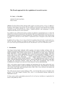The French Approach for the Regulation of Research Reactors