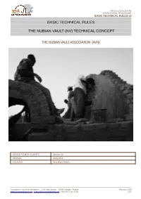Basic Technical Rules the Nubian Vault (Nv)