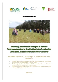 Improving Dissemination Strategies to Increase Technology Adoption by Smallholders in the Tunisian Arid