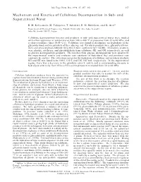 Mechanism and Kinetics of Cellobiose Decomposition in Sub- and Supercritical Water