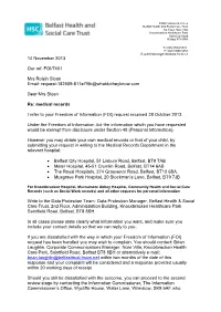 Request-182509-811E7f5b@Whatdotheyknow.Com Dear Mrs Sloan Re