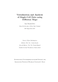 Visualization and Analysis of Single-Cell Data Using Diffusion Maps