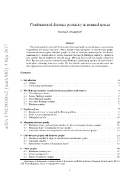 Combinatorial Distance Geometry in Normed Spaces