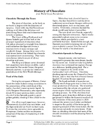 History of Chocolate.Pdf