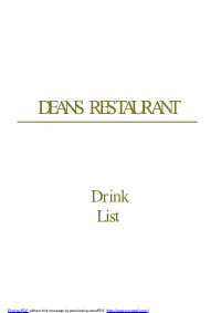 Our Full Wine List with Beers & Gins Can Be Viewed