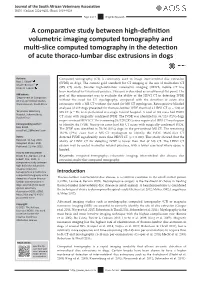 A Comparative Study Between High-Definition Volumetric Imaging Computed Tomography and Multi-Slice Computed Tomography in the De