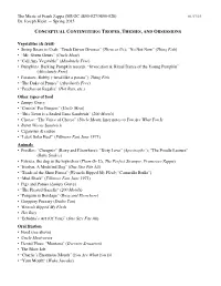 Conceptual Continuities: Tropes, Themes, and Obsessions