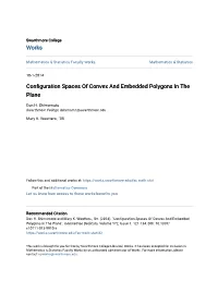 Configuration Spaces of Convex and Embedded Polygons in the Plane