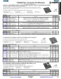 CONGATEC Computer-On-Modules CONGATEC User Data Storage OEM Splash Screen Flat Panel Auto Detection Multistage Watchdog Manufacturing Data and Board Information